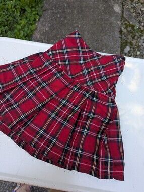 Royal Bones Plaid Mini Skirt Women's Size XL